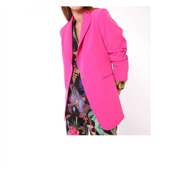 NEW VILAGALLO katrina jacket in fucsia crep - Picture 2 of 3